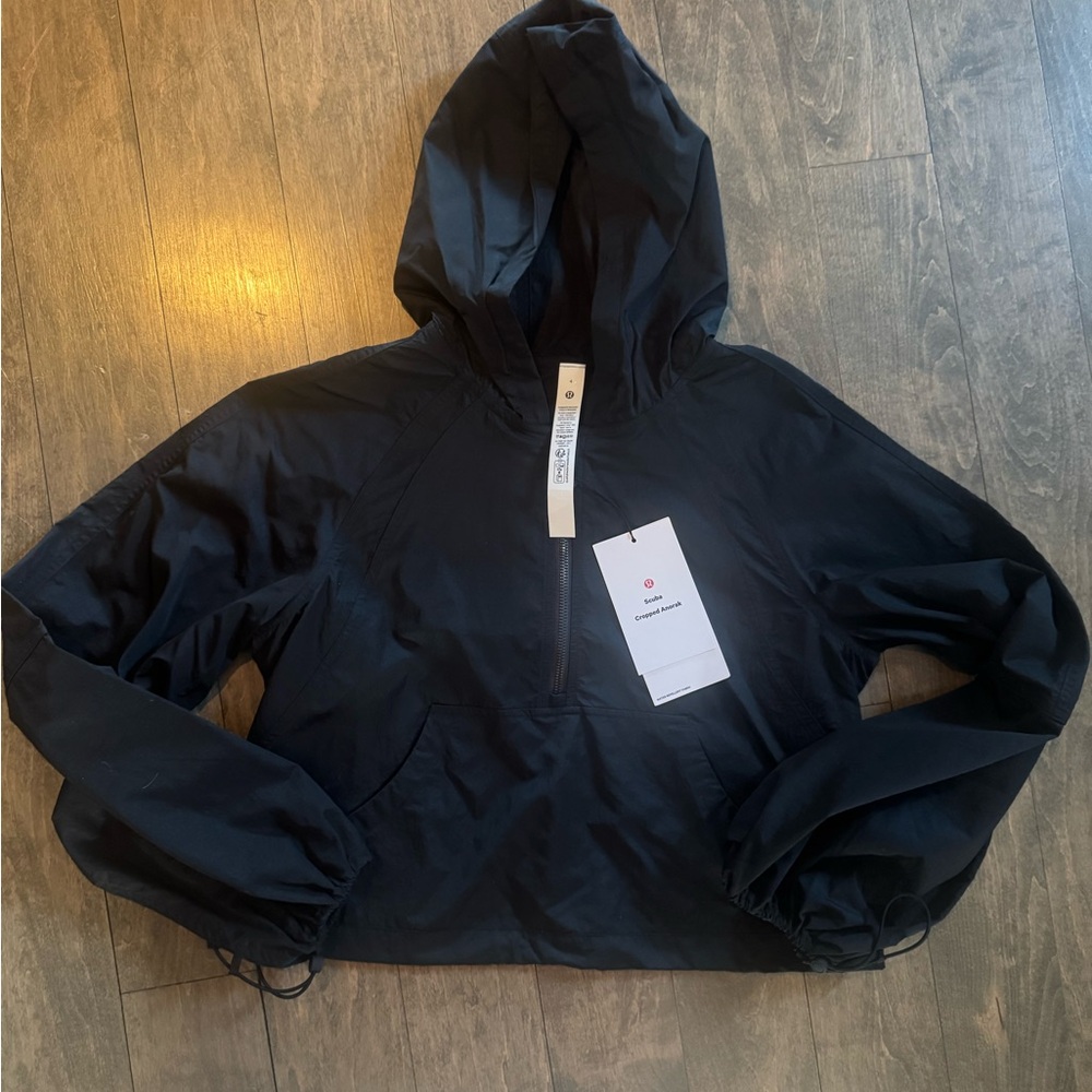 ✨NWT Lululemon Cropped Scuba Anorak Pullover - Black Sz 4✨ - Picture 6 of 10